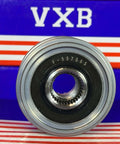 F‑557565 Alternator Freewheel Pulley 5 Groove, 55 mm OD 535016110, front view with VXB packaging in background