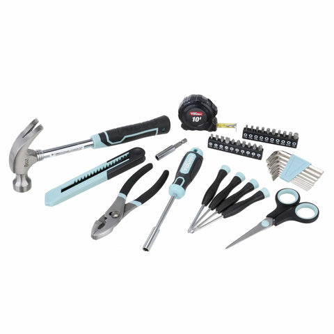 Seafoam 40-Piece Household Tool Kit For Quick Home Repairs And Do It Yourself Projects, Handy For Furniture Assembly, Picture Hanging, Minor Automotive Fixes, And Everyday Home Tasks