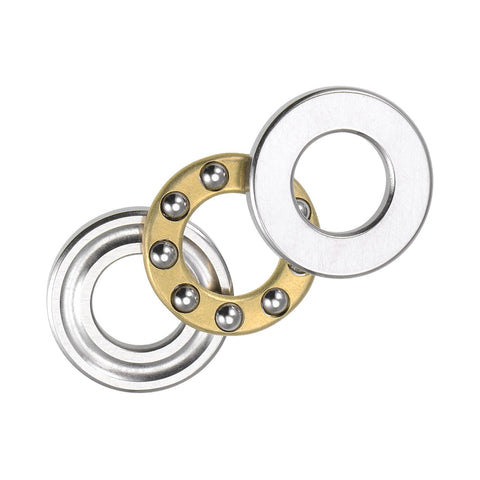 10 Pack F6 12M Thrust Ball Bearing Set For Machine Tools With Washer Chrome Steel 6mm By 12mm By 4.5mm