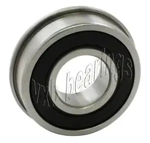 F6700-2RS Flanged Sealed Bearing 10x15x4mm side view showing dual rubber seals for contamination protection.