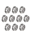 Ten F683ZZ Flanged Ball Bearing 3x7x3mm Shielded Chrome Steel with 8.1mm Flange Diameter for small motors and precision projects