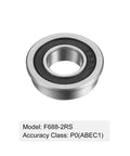 F688-2RS flanged ball bearing 8x16x5mm chrome steel GCr15 double sealed ABEC 1 precision for motors and robotics, front view