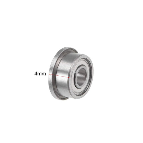 Side view of F693ZZ Flanged Ball Bearing 3x8x4mm Shielded Chrome Steel for Precision in RC Hobby and DIY Projects, emphasizing 4mm thickness