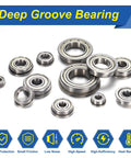 F694ZZ Flanged Ball Bearings 4 By 11 By 4mm Double Shielded Chrome Steel Deep Groove ABEC 5 Set for Hobbyist Projects