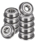 Stacked F694ZZ Flanged Ball Bearings 4 By 11 By 4mm Double Shielded Chrome Steel Deep Groove ABEC 5 10 Piece Set for hobby projects.