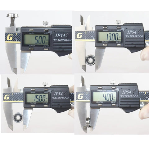 Digital caliper measuring F695-2RS Flanged Ball Bearing ABEC-9 5x13x4mm Double Rubber Sealed Chrome Steel GCr15 for precision