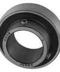Front view of 30 mm Extra-Narrow Inner-Ring Set Screw B-Lock K006 - Light Duty, Spherical OD, AISI 52100 Steel Insert Bearing