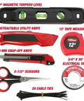 All In One 118 Piece Home Repair Tool Set With Hammer, Adjustable Wrench, Pliers, Level And Ratchet Socket Kit for DIY Projects