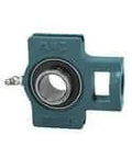 UCNST208-24 1-1/2 in Wide Inner Ring Set-Screw Take-Up Bearing Housing, Cast Iron Pillow Block Style, Front View