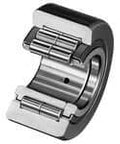 Single needle roller follower bearing NURT40-1R, shielded heavy-duty uncaged metric series cam follower, front view