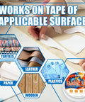 Double Sided Fabric Tape for No Sew Quick Hemming Strong Adhesive No Iron Needed Ideal for Clothes Pants Curtains Crafts and DIY Projects Includes Two Rolls 0.25 Inch X 66 Feet and 0.47 Inch X 66 Feet shown with materials like textiles and plastics.