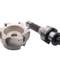 Face End Mill Arbor Set With 100 Mm Cutting Diameter 6 Flute Pro Grade CNC Shell Cutter R8 7 16 20 Thread Shank 32 Mm Bore