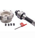 Face End Mill Arbor Set With 100 Mm Cutting Diameter 6 Flute Pro Grade CNC Shell Cutter R8 7 16 20 Thread Shank 32 Mm Bore