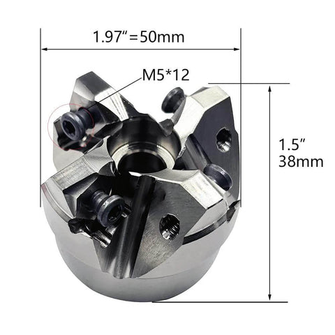 Face Mill Cutter Holder For MFWN9050R 22 4T And R8 FMB22 7 16 Inch Blade Set With WNMU080608 Spanners