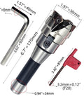 Face Mill Cutter Holder For MFWN9050R 22 4T And R8 FMB22 7 16 Inch Blade Set With WNMU080608 Spanners and T20 tool.