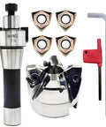 Face Mill Cutter Holder For MFWN9050R 22 4T And R8 FMB22 7 16 Inch Blade Set With WNMU080608 Spanners, metal components
