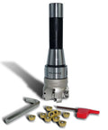 Beefy 50mm EMR Round Dowel Face Mill Kit With Four Slot High Efficiency Cutter For Multi Edge 10Pcs RPMT1204 Carbide Inserts R8 FMB22 Thread Shank Includes T15 Wrench And 8mm Spanner Kraciva