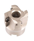 Face Mill And Insert Set For R8 FMB22 Arbor With 50mm Cutter And 7 By 16 By 20 UNF Thread, Includes 10 APMT1604 Carbide Inserts