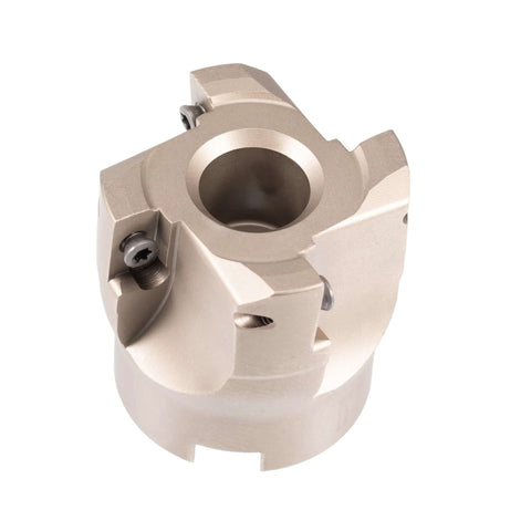 Face Mill And Insert Set For R8 FMB22 Arbor With 50mm Cutter And 7 By 16 By 20 UNF Thread, Includes 10 APMT1604 Carbide Inserts