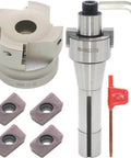 Face Milling Cutter Holder 90 Degree Tooling For Rough Milling And Step Milling On Milling Machines 2.48 Inch Diameter Includes Hard Alloy APMT1604 Blade And 8mm And T15 Wrenches