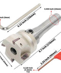 Face Milling Cutter Holder 90 Degree Tooling For Rough Milling And Step Milling On Milling Machines 2.48 Inch Diameter