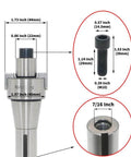 Face Milling Cutter Holder 90 Degree Tooling For Rough Milling And Step Milling On Milling Machines 2.48 Inch Diameter