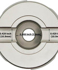 Top view of Pro Grade 2.5 Inch Face Milling Cutter Holder EMR 5R 63MM CNC with R8-FMB22 Shank, showing dimensions.
