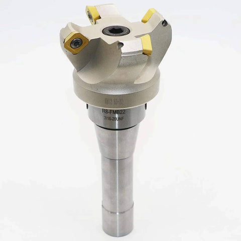 2.5 Inch Face Milling Cutter Kit With KM12 Holder And 63mm CNC End Mill R8 FMB22 Shank Shell Mill Arbor Four SEHT1204 Carbide Inserts