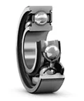 FAG 6200RSR radial deep groove ball bearings offer smooth low friction rotation with sealed rubber shields, front view