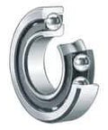 FAG 7004B.2RS.TVP Single Row Angular Contact Ball Bearing With Seals for high speed spindles shown in metallic finish