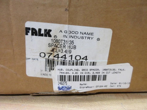 Label on packaging of Spacer Hub For Rexnord 0744104 Falk 1080T31 35 Gear System With 3.4697 Inch Outer Diameter And 36 Teeth PN 0744104