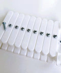 Set Of 10 False Front Cabinet Clips With Screws For Four And A Half Inch Drawer Fronts shown on white background