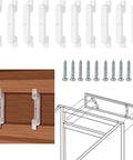 Set Of 10 False Front Cabinet Clips With Screws For Four And A Half Inch Drawer Fronts Heavy Duty ABS fasteners for kitchen cabinets