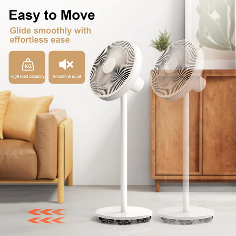 Fan on Self Adhesive Mini Caster Wheels 360 Degree Swivel Mute Universal Wheel Rollers For Kitchen Appliances Appliance Sliders