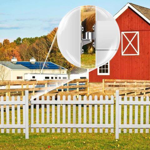 2 Pack Heavy Duty Gate Hinges, Wall Mount Gate Hinge Set with 5/8'', 600lbs capacity, installed on farm gate, near barn