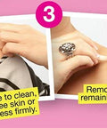Step-by-step using fashion tape from Style Emergency Kit On The Go Wardrobe Savior 14 Piece Set with Fashion Tape Deodorant Remover Sponge