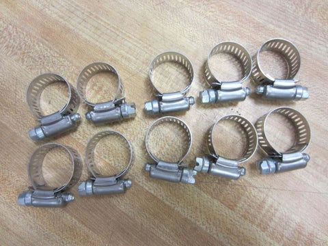 Fastenal 62010 Hose Clamps 5010 Pack of Ten Fits Three Eighths to Five Eighths Inch Hose and One Half to Three Quarter Inch Pipe Clamp Diameter One Half to One Inch Durable Steel for Reliable Automotive and Industrial Use