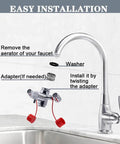 Faucet Mounted Eyewash Station Kit With Emergency Eye Flush, OSHA Approved First Aid installation process on kitchen faucet