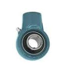Front view of 2-1/2 in Wide Hanger Bearing with Set-Screw Iron Housing and Lock, Single Unit pillow block replacement for shafts, sealed ball bearing ready