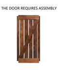 36 Inch By 84 Inch Knotty Pine Sliding Barn Door Slab With Walnut Stain For Interior Rooms Rustic Farmhouse Style Easy Install Kit
