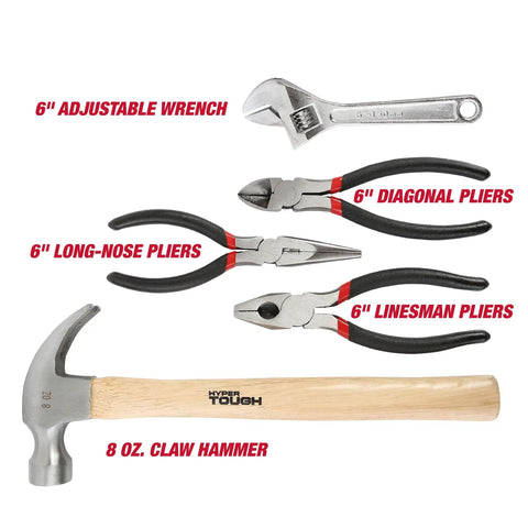 All In One 118 Piece Home Repair Tool Set With Hammer, Adjustable Wrench, Pliers, Level And Ratchet Socket Kit for DIY projects