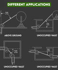 Diagrams of different applications for 441-4 Inch Feeding Sheave For 4 Inch Conduit With Bearing Spin System Aluma