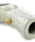 Close-up of a Female Rod End 10mm PHS10L Left hand Bearing showing thread and bearing details.