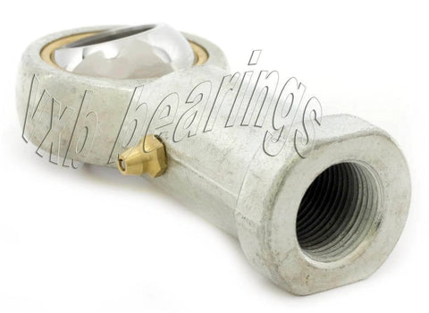 Close-up of a Female Rod End 10mm PHS10L Left hand Bearing showing thread and bearing details.