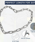 ✝️ 2 Pack Outdoor Fence Gate Chains, 5/32 x 36 Inch Mental Chain Fence Lock with Spring Hooks Easy to Open and Close