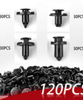 Push Type Fender Liner Clips Kit For Nissan And Infiniti Front Bumpers, 121-Piece Plastic Fasteners Set With Tool, 8mm Hole Fit