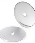 23 Pcs Fender Washers 1 Quarter Inch ID 2 Inch OD 304 Stainless Steel 0.047 Inch showing front and side view