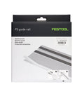 Festool 197in Clear Replacement Splinterguard for FS-SP 5000 rails in packaging showing product details and guide rail.
