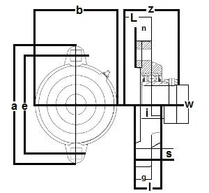 FHFX206-19 Bearing Flange Ductile 2 Bolt 1 3/16 Inch - VXB Ball Bearings