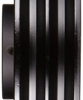 FHP Two Groove Sheave BS 2BK90 for 4L 5L or B belts, gray cast iron side view, 8.75 inch diameter, 3/4 inch bore, industrial use